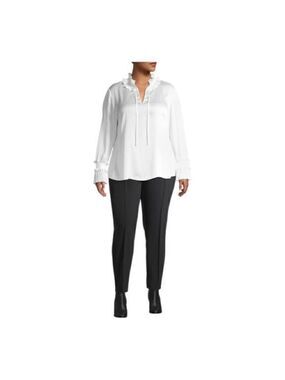 LAFAYETTE 148 New York Roan Ruffle Trim Blouse size medium NWT